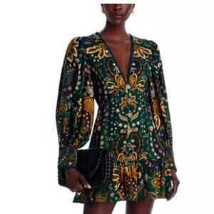 FARM Rio, Rio Jaipur Mini Dress Long Sleeves NWT Size Small